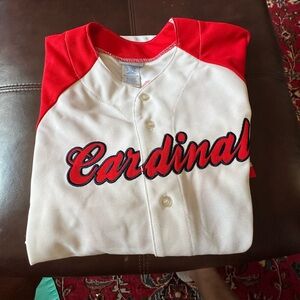 Genuine Merchandise Red and White Baseball Jersey